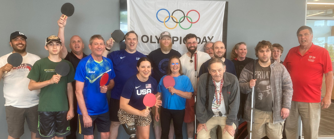 Table Tennis and Goalball Athletes in Salem on 2026 Olympic and Paralympic Day