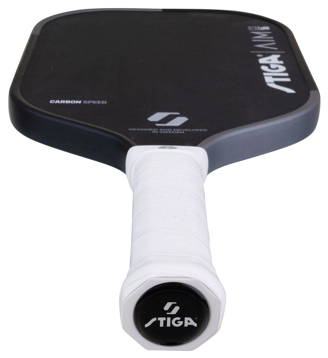Stiga AIM 16 Carbon Speed Elongated Pickleball Paddle - handle