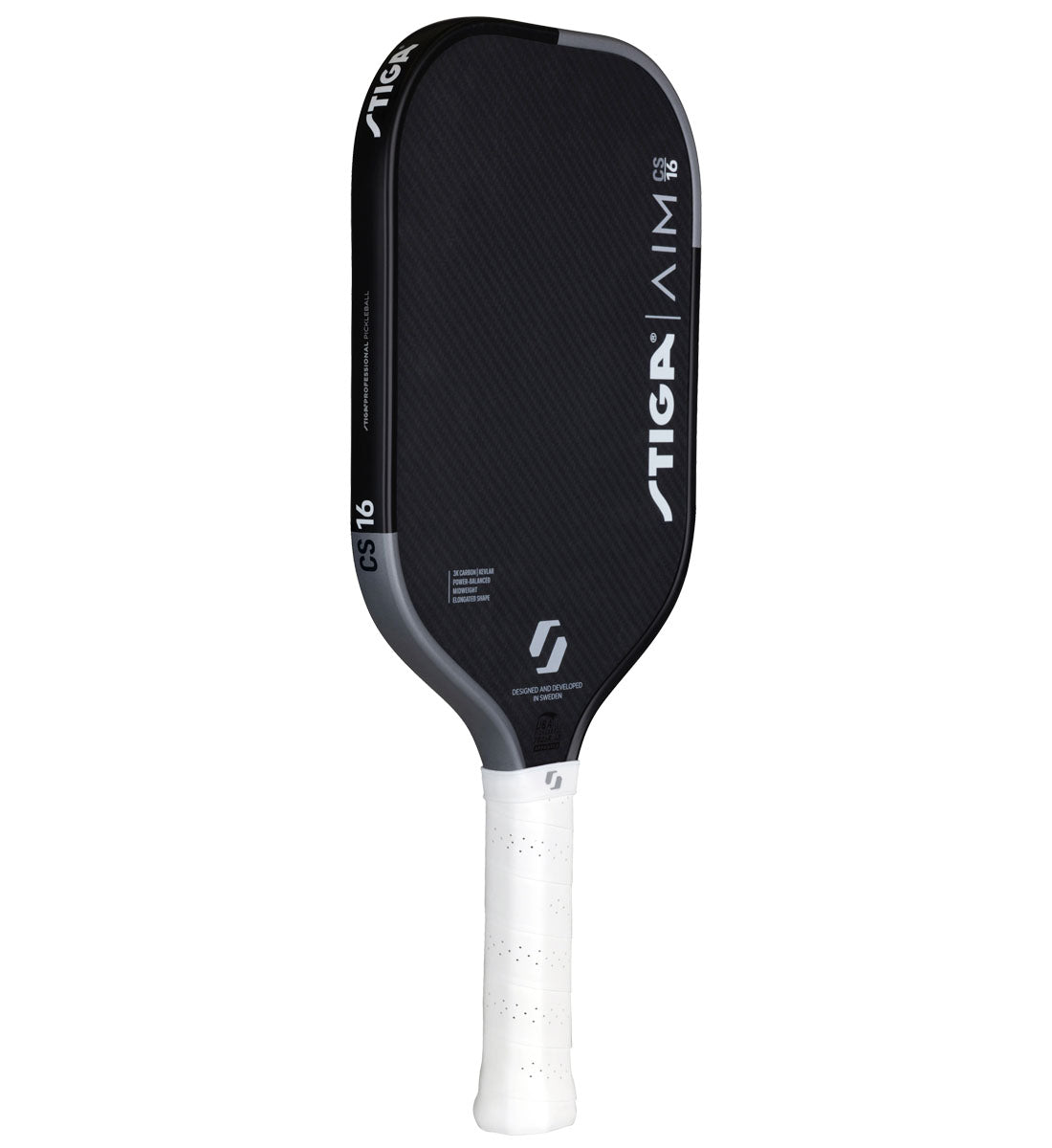Stiga AIM 16 Carbon Speed Elongated Pickleball Paddle - side back