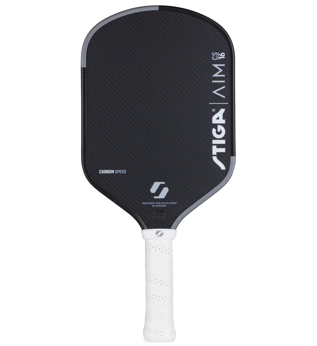 Stiga AIM 16 Carbon Speed Hybrid Pickleball Paddle - front