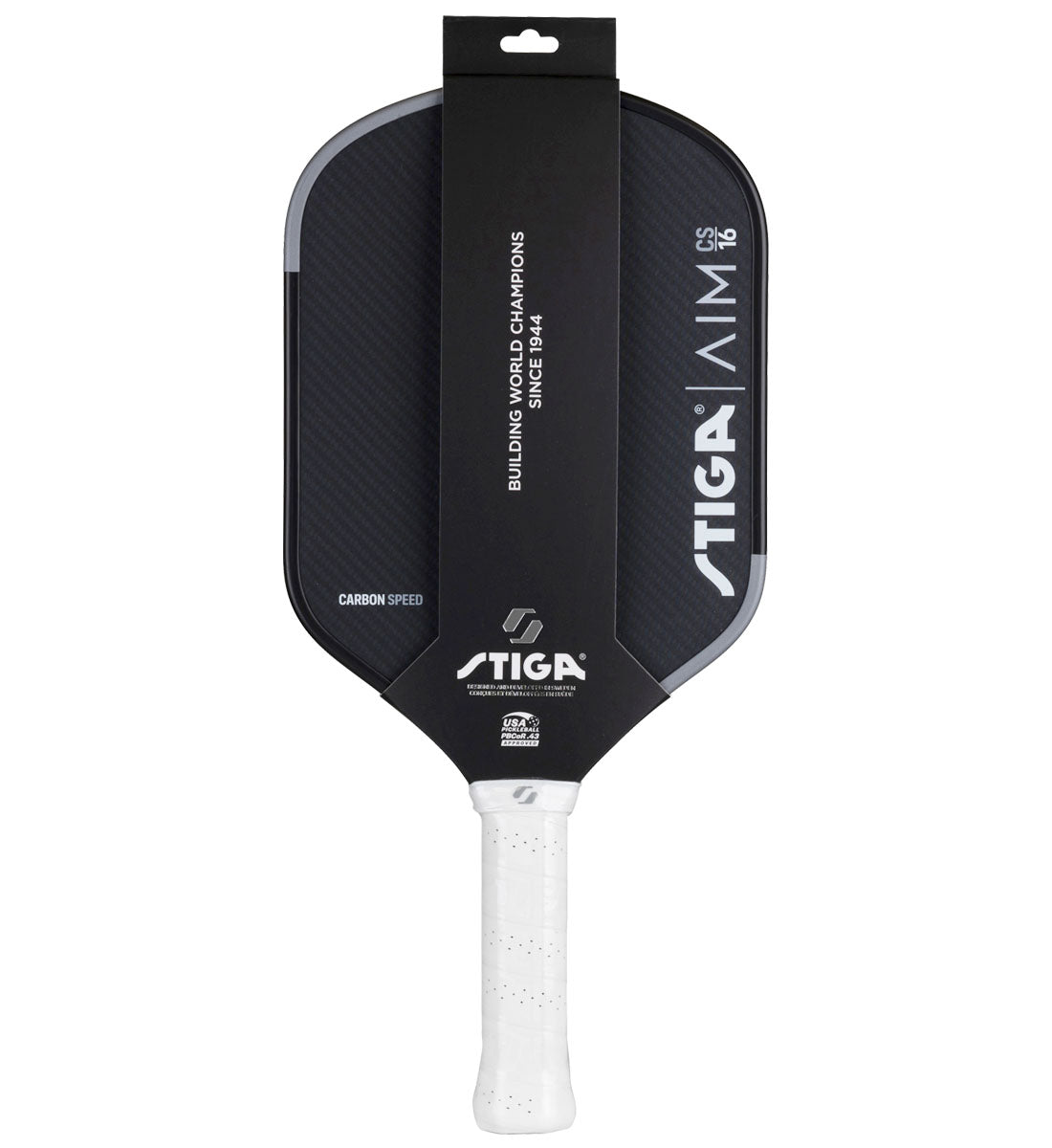 Stiga AIM 16 Carbon Speed Hybrid Pickleball Paddle - package