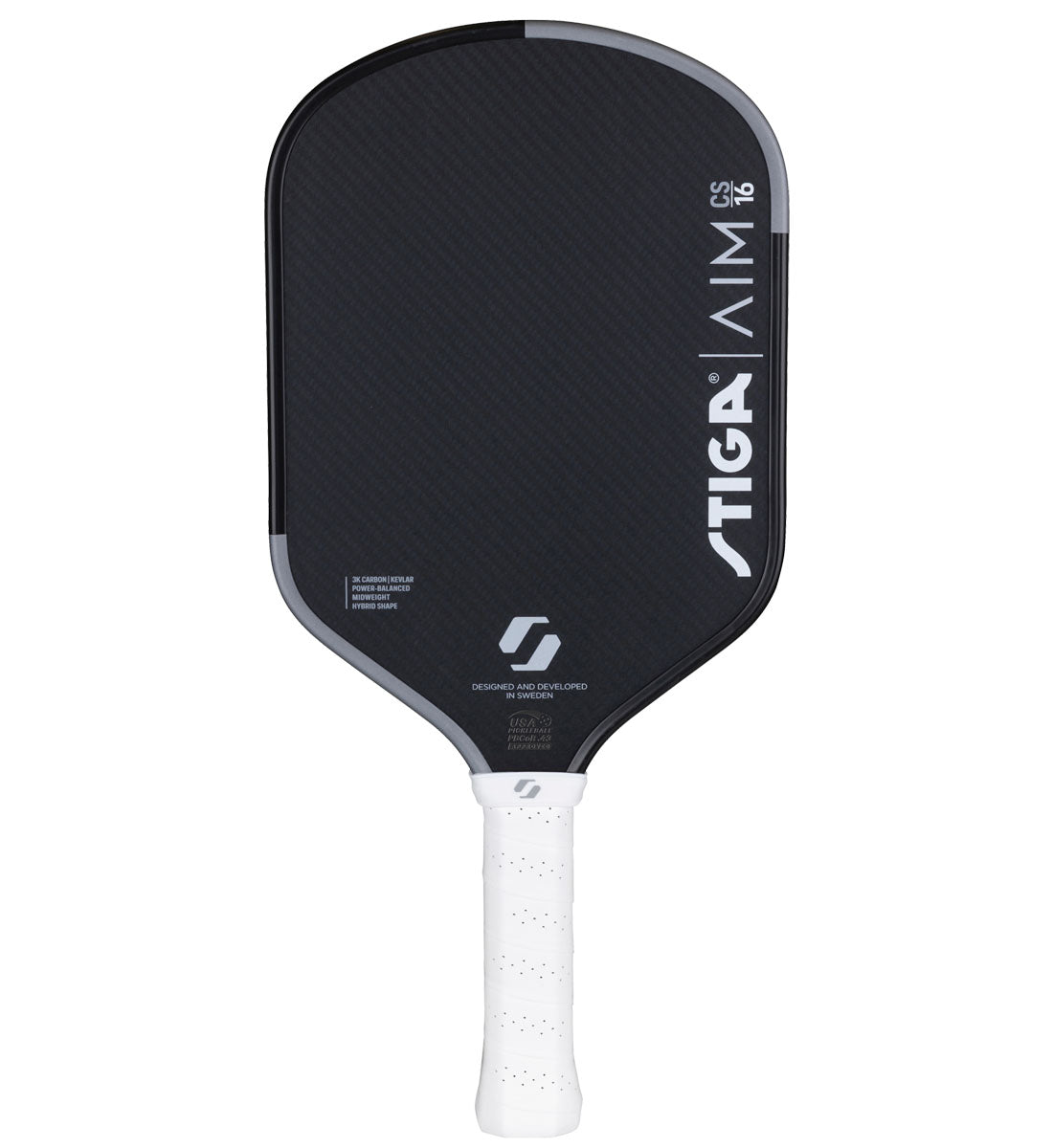 Stiga AIM 16 Carbon Speed Hybrid Pickleball Paddle - back