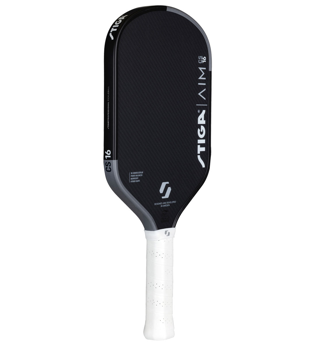 Stiga AIM 16 Carbon Speed Hybrid Pickleball Paddle - side back