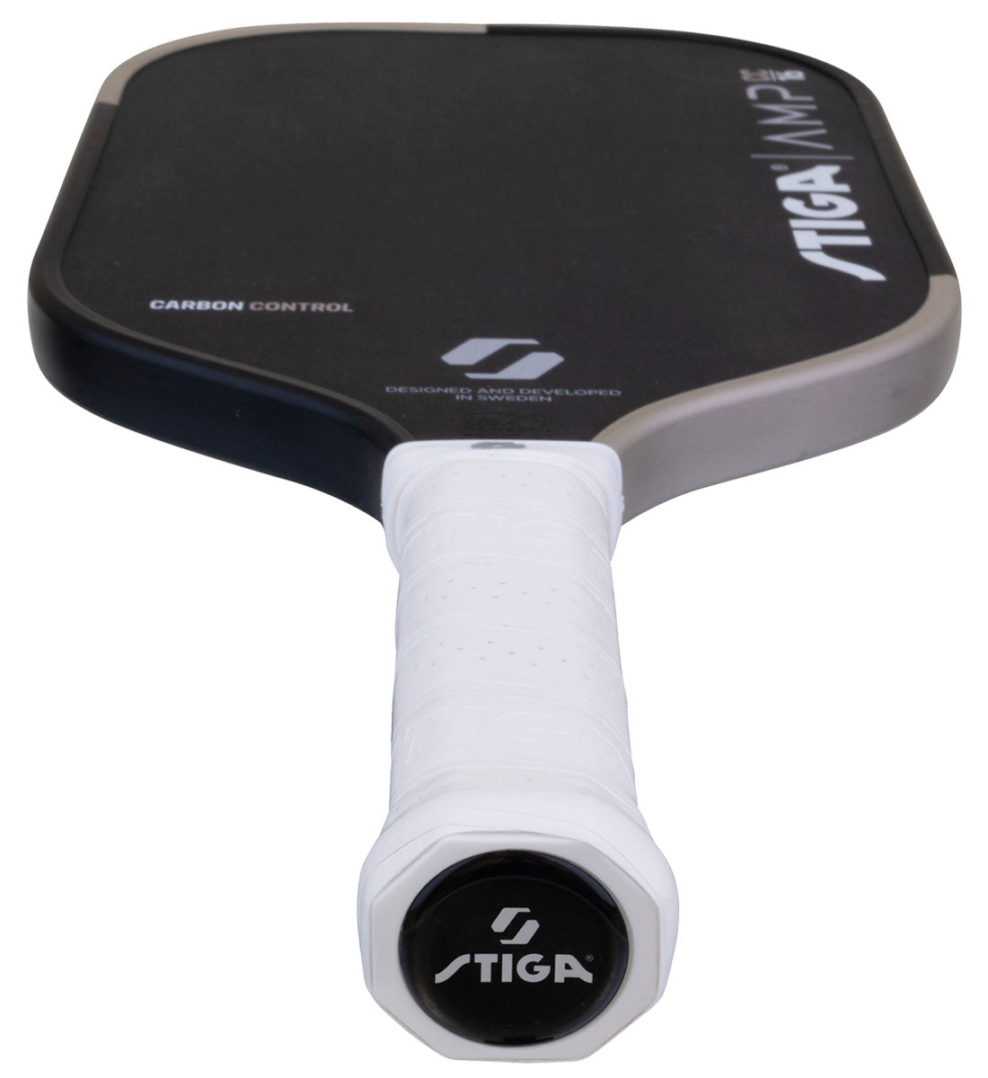 Stiga AMP 16 Carbon Control Elongated Pickleball Paddle - handle