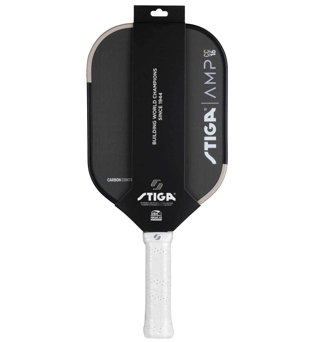 Stiga AMP 16 Carbon Control Elongated Pickleball Paddle - package