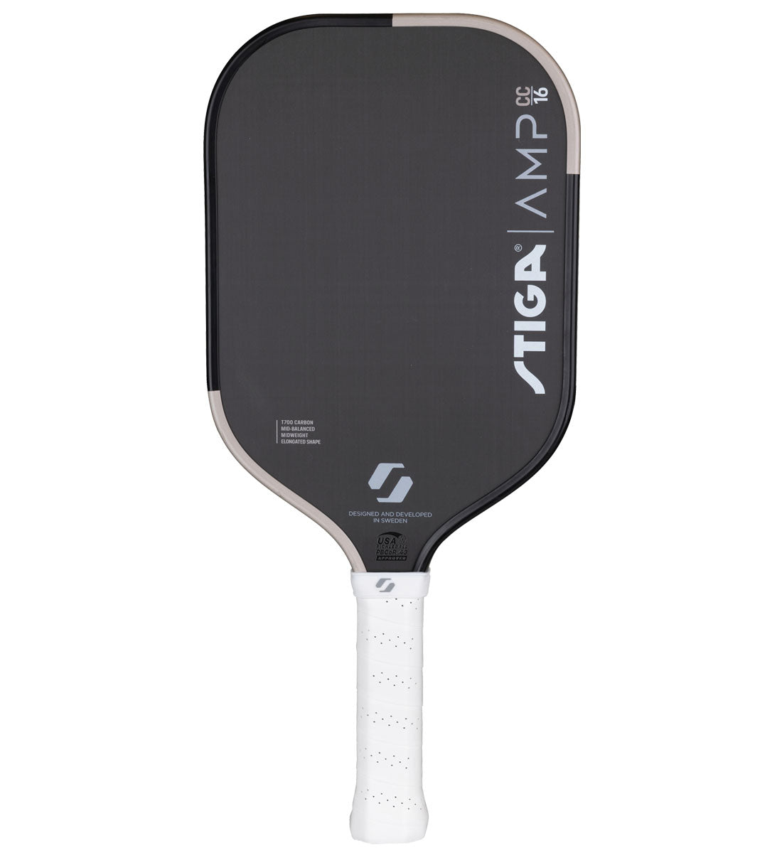Stiga AMP 16 Carbon Control Elongated Pickleball Paddle - back