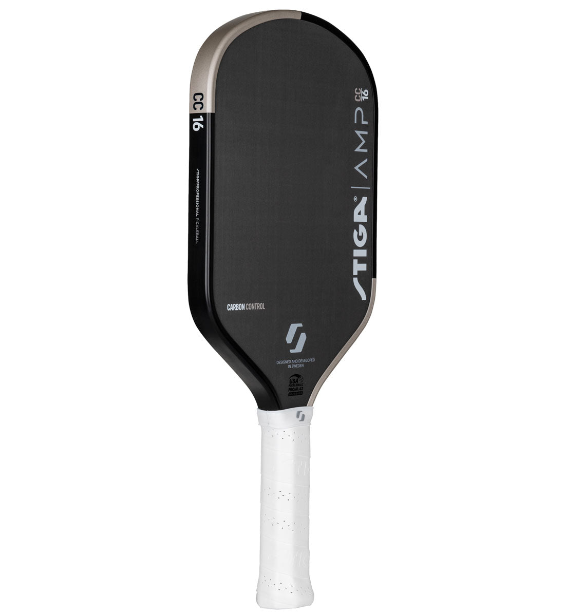 Stiga AMP 16 Carbon Control Hybrid Pickleball Paddle - side front