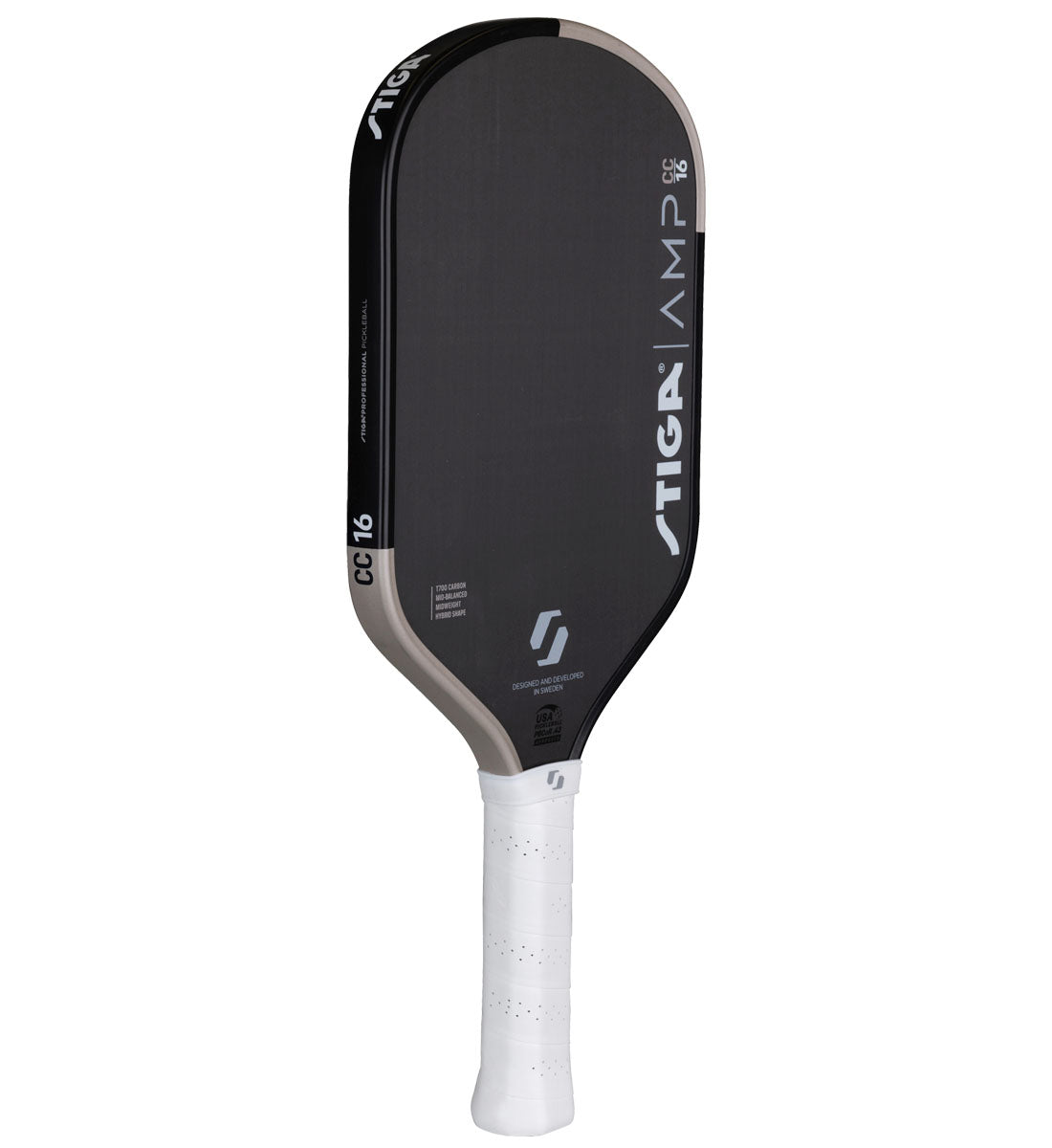 Stiga AMP 16 Carbon Control Hybrid Pickleball Paddle - side back